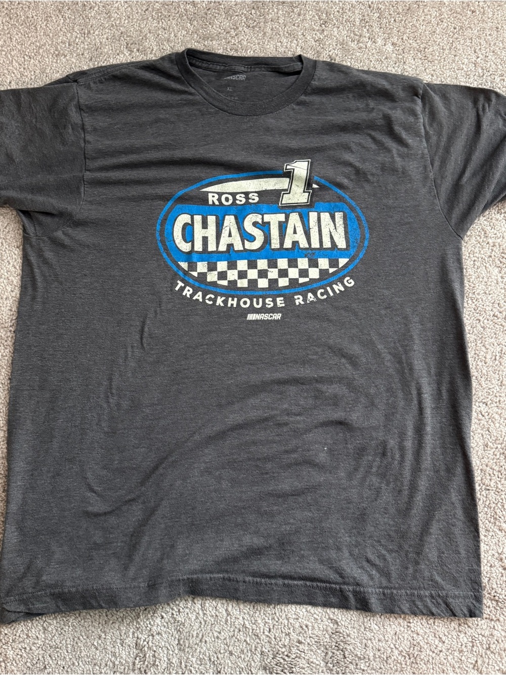 Ross Chastain rookie Trackhouse Racing NASCAR Checkered Flag Tee Heathered XL